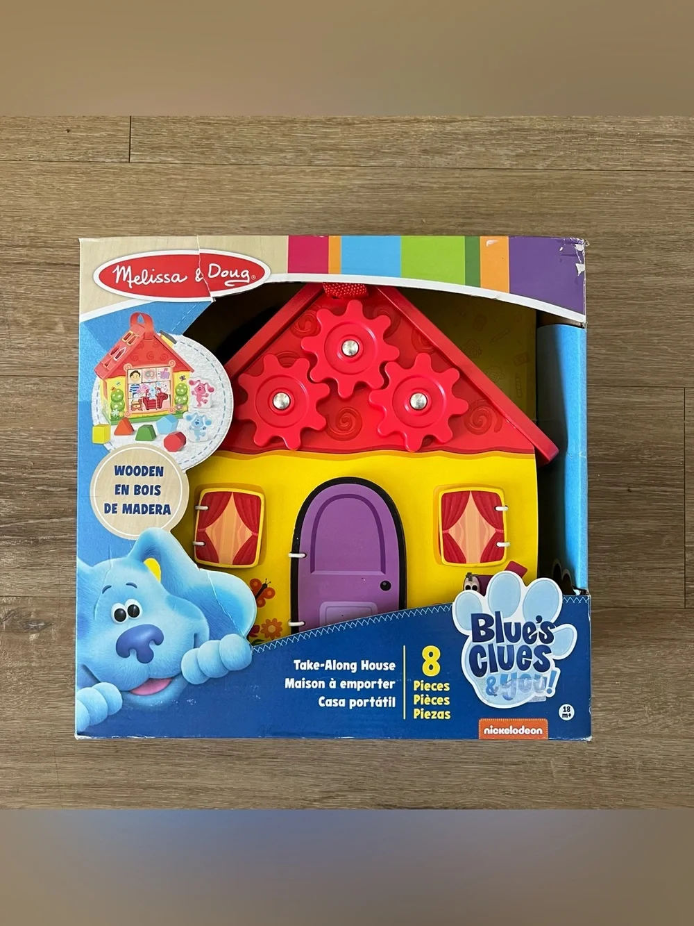 NIB Melissa & Doug X Blue’s Clues Wooden Take Along House